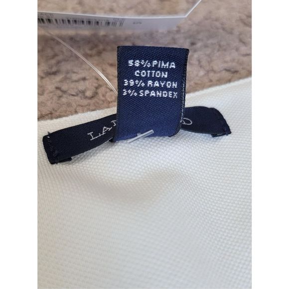 Land’s End Dress Midi A Line Women’s 6-8 Black and Cream Sleeveless V Neck Pima - Picture 7 of 13